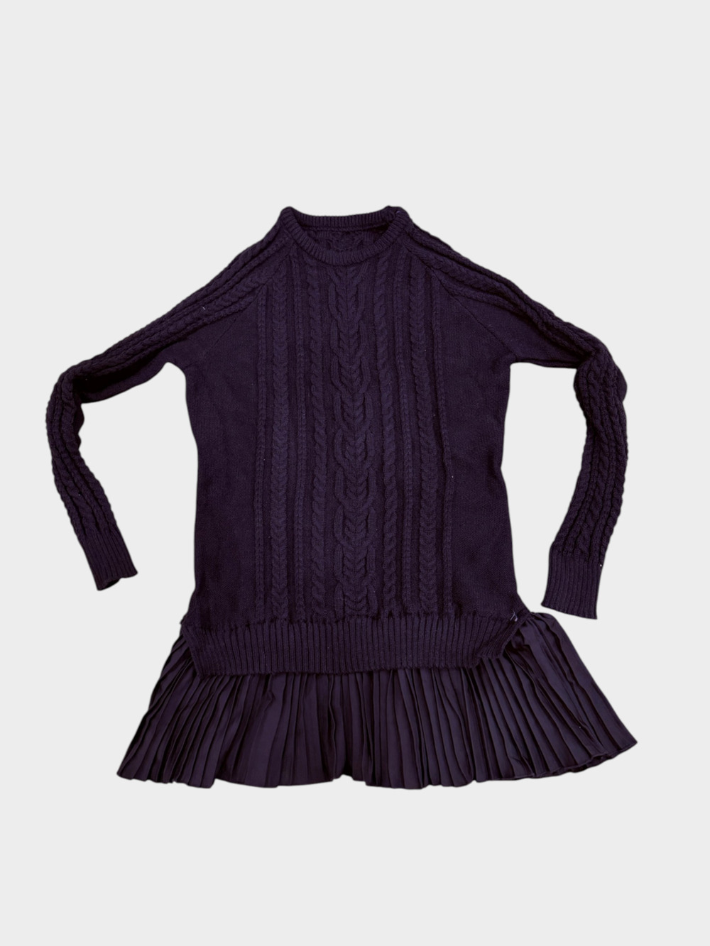 Womens Jumper Dress Black Mini Ribbed Knit Long Sleeve Size Small